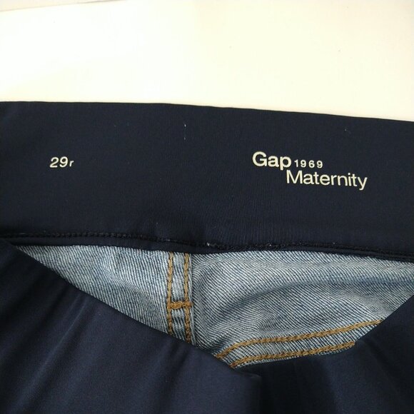 Gap 1969 Maternity Jeans Cropped Ankle Slim Straight Women Size 29 R Medium Wash - Picture 5 of 8